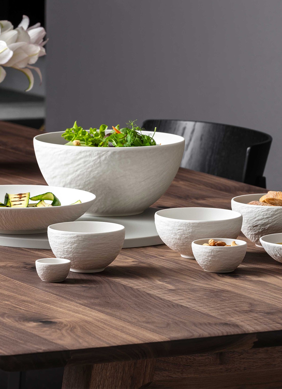 Villeroy & Boch Manufacture saladeschaal  - detail gebroken wit