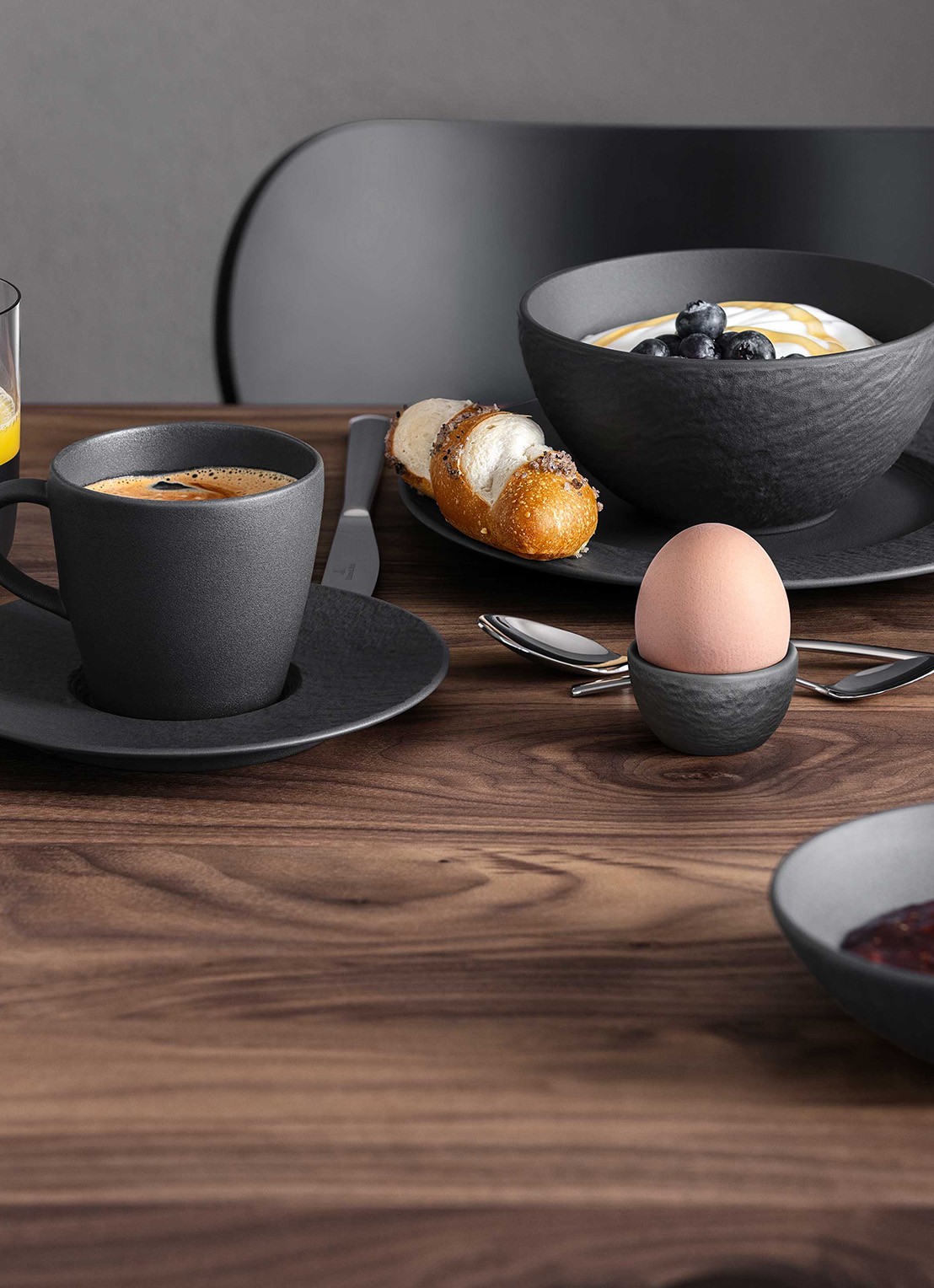 Villeroy & Boch Manufacture schaal  - voorkant 2 antraciet