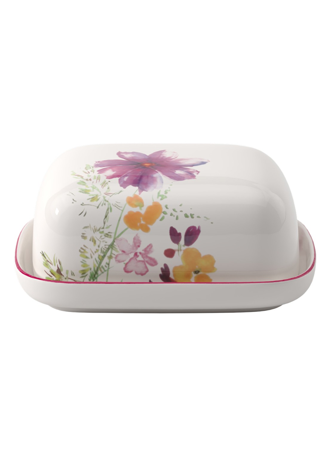 Villeroy & Boch Mariefleur botervloot 15 cm - voorkant 2 gebroken wit