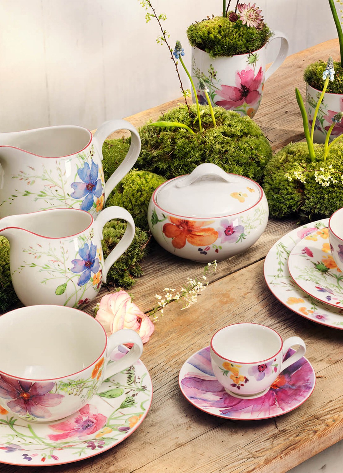 Villeroy & Boch Mariefleur melkkan 30 cl - detail 4 gebroken wit