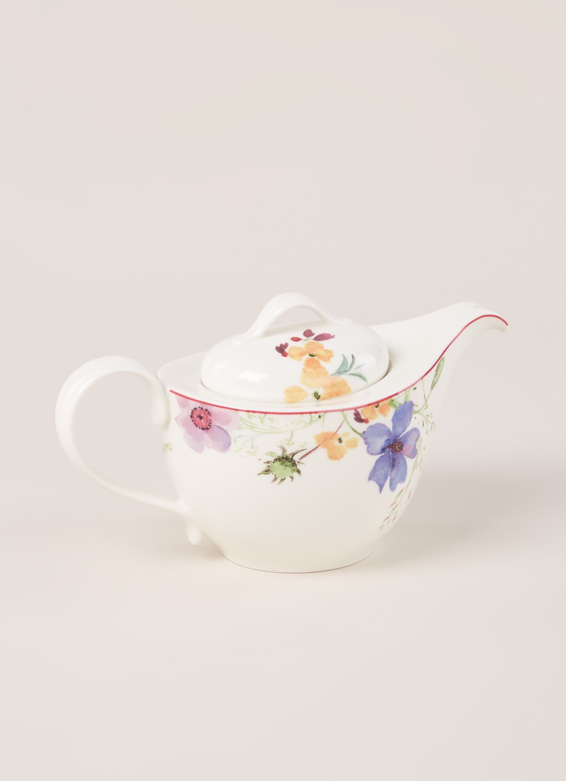 Villeroy & Boch Mariefleur tweepersoons theepot 62 cl - voorkant 2 gebroken wit