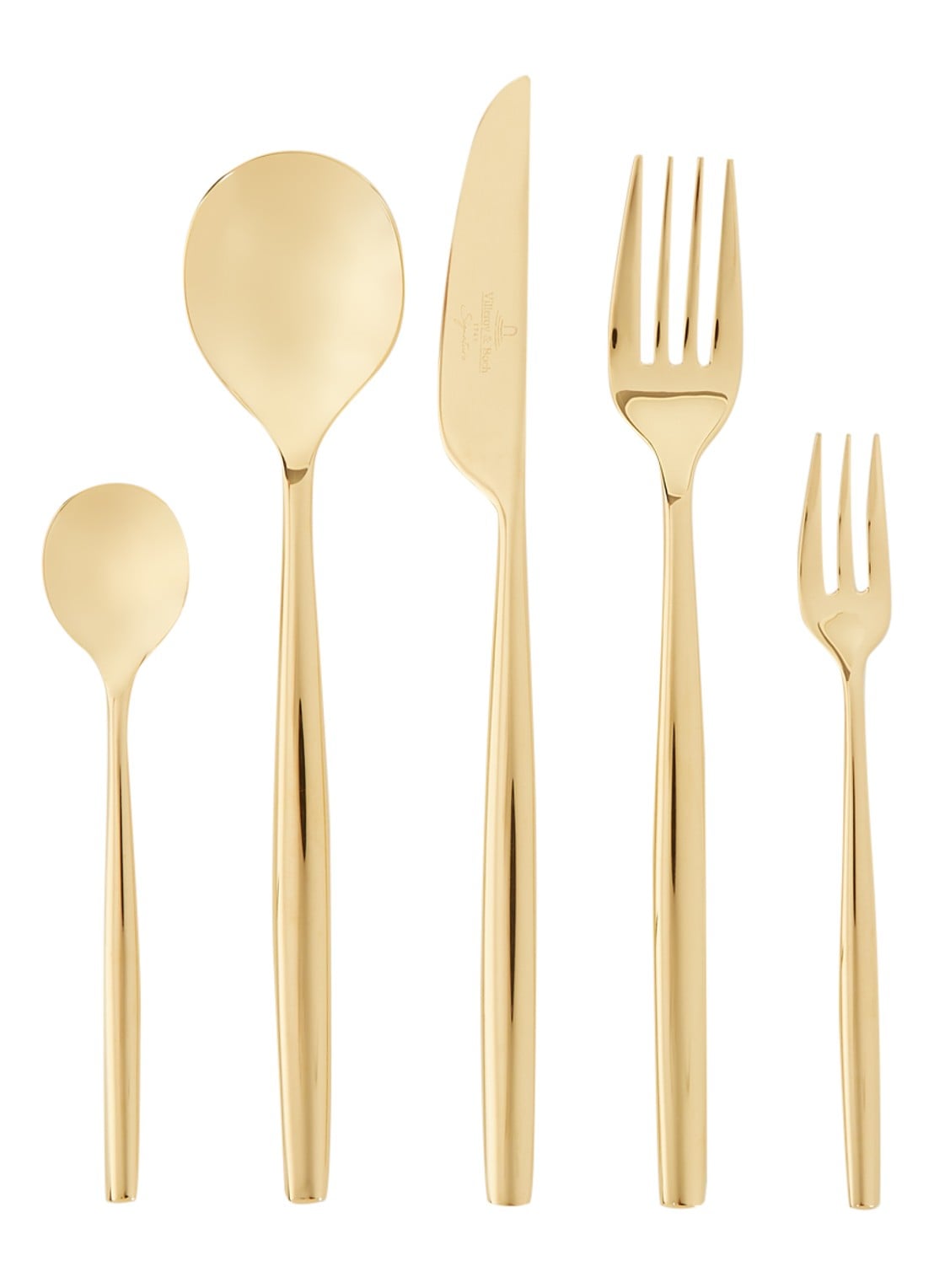 Villeroy & Boch MetroChic bestekset 30-delig - voorkant goud