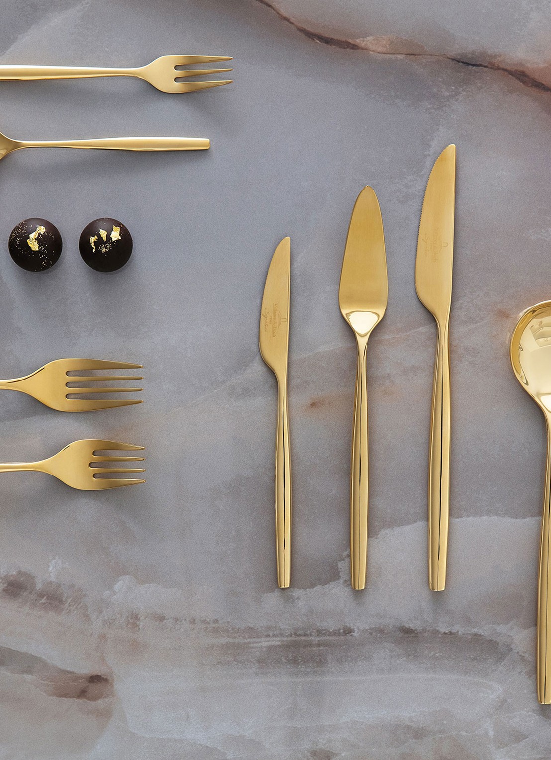 Villeroy & Boch MetroChic bestekset 70-delig - detail 4 goud
