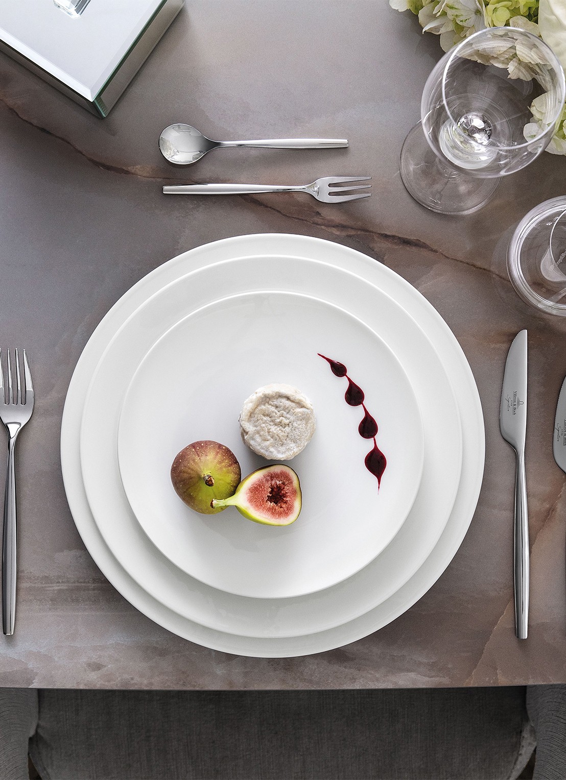 Villeroy & Boch MetroChic ontbijtbord 22 cm - voorkant 5 gebroken wit