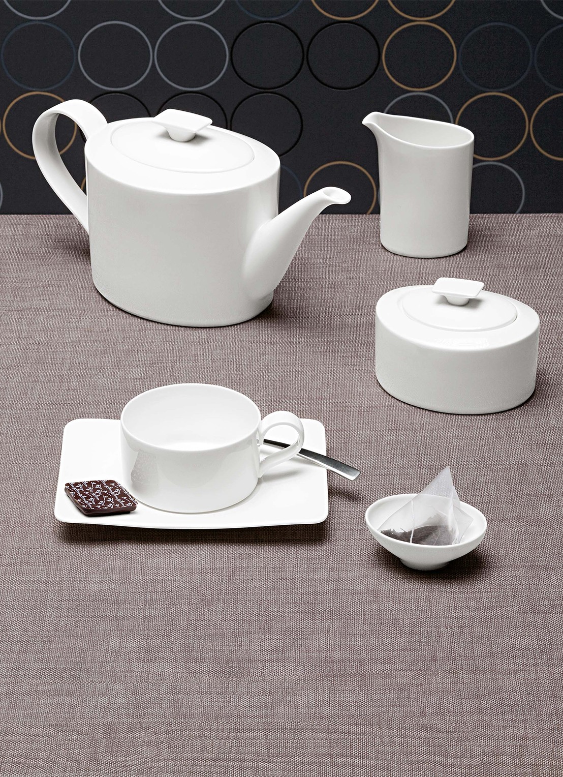 Villeroy & Boch Modern Grace koffiekopje 23 cl - voorkant 3 gebroken wit