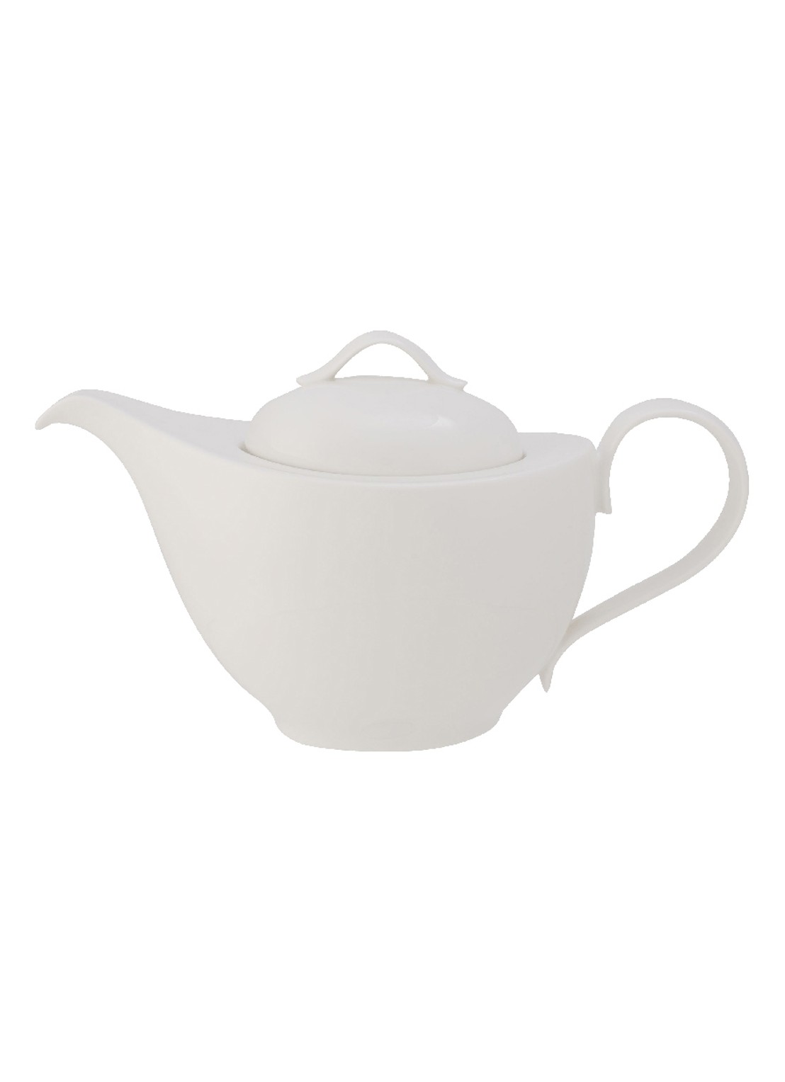 Villeroy & Boch New Cottage Basic theepot 1,2 liter  - voorkant 3 gebroken wit