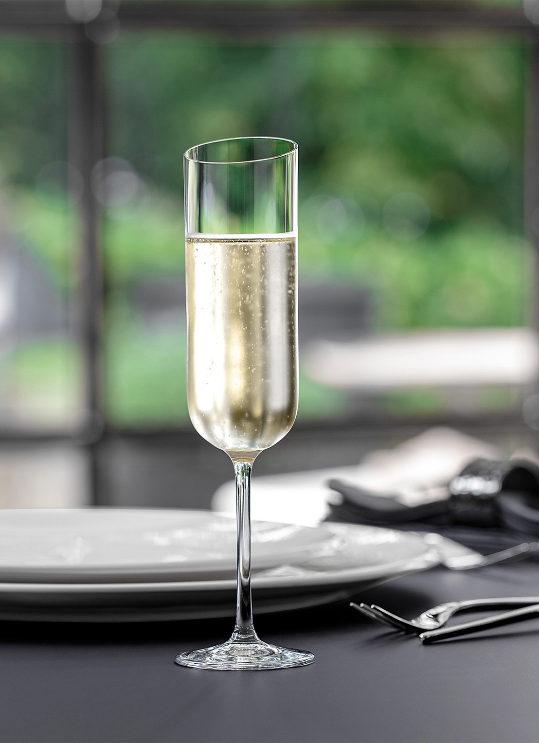 Villeroy & Boch NewMoon champagneglas 17 cl set van 4 - achterkant 5 transparant
