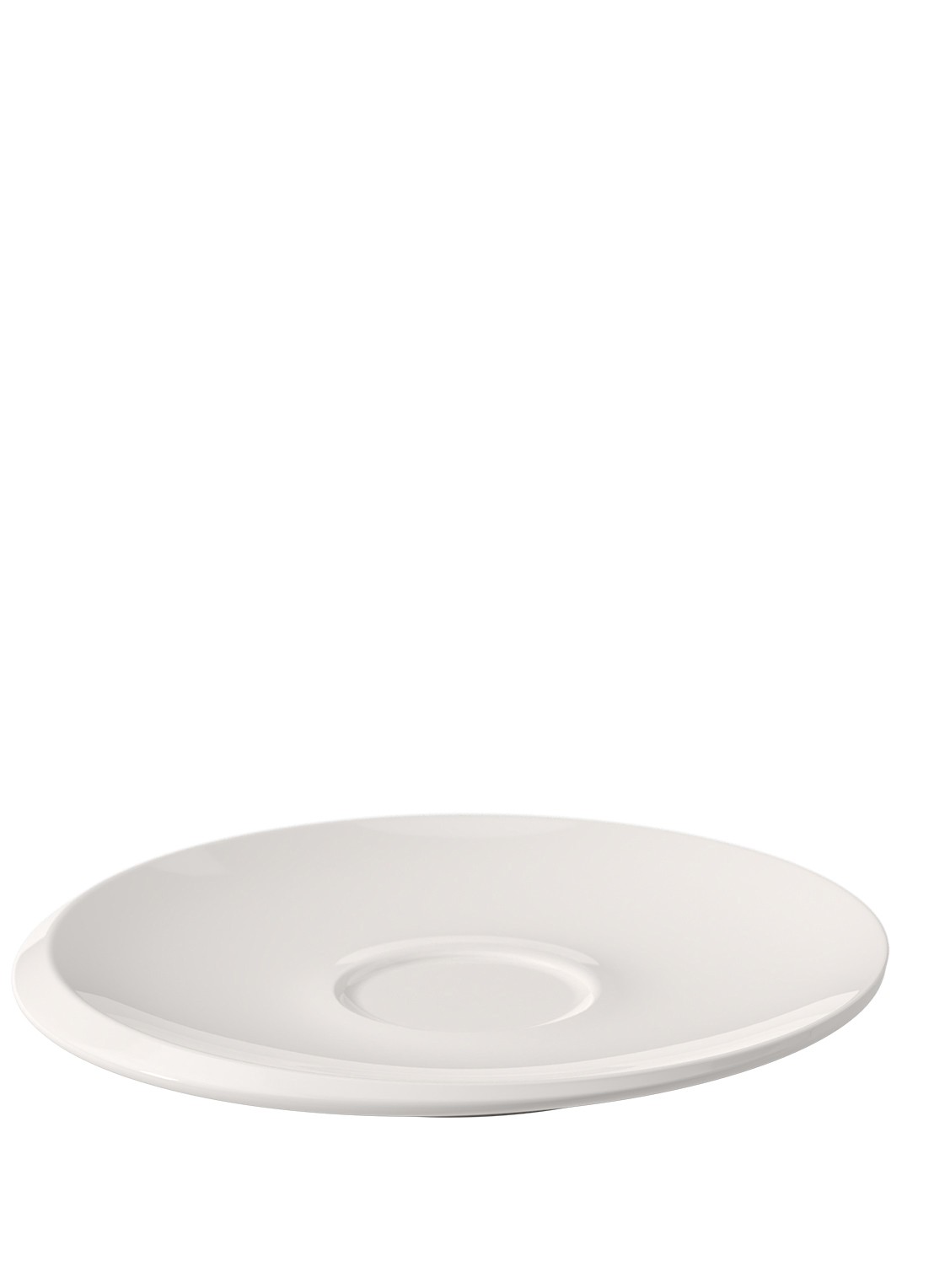 Villeroy & Boch NewMoon koffiekop schotel 17 cm - voorkant creme
