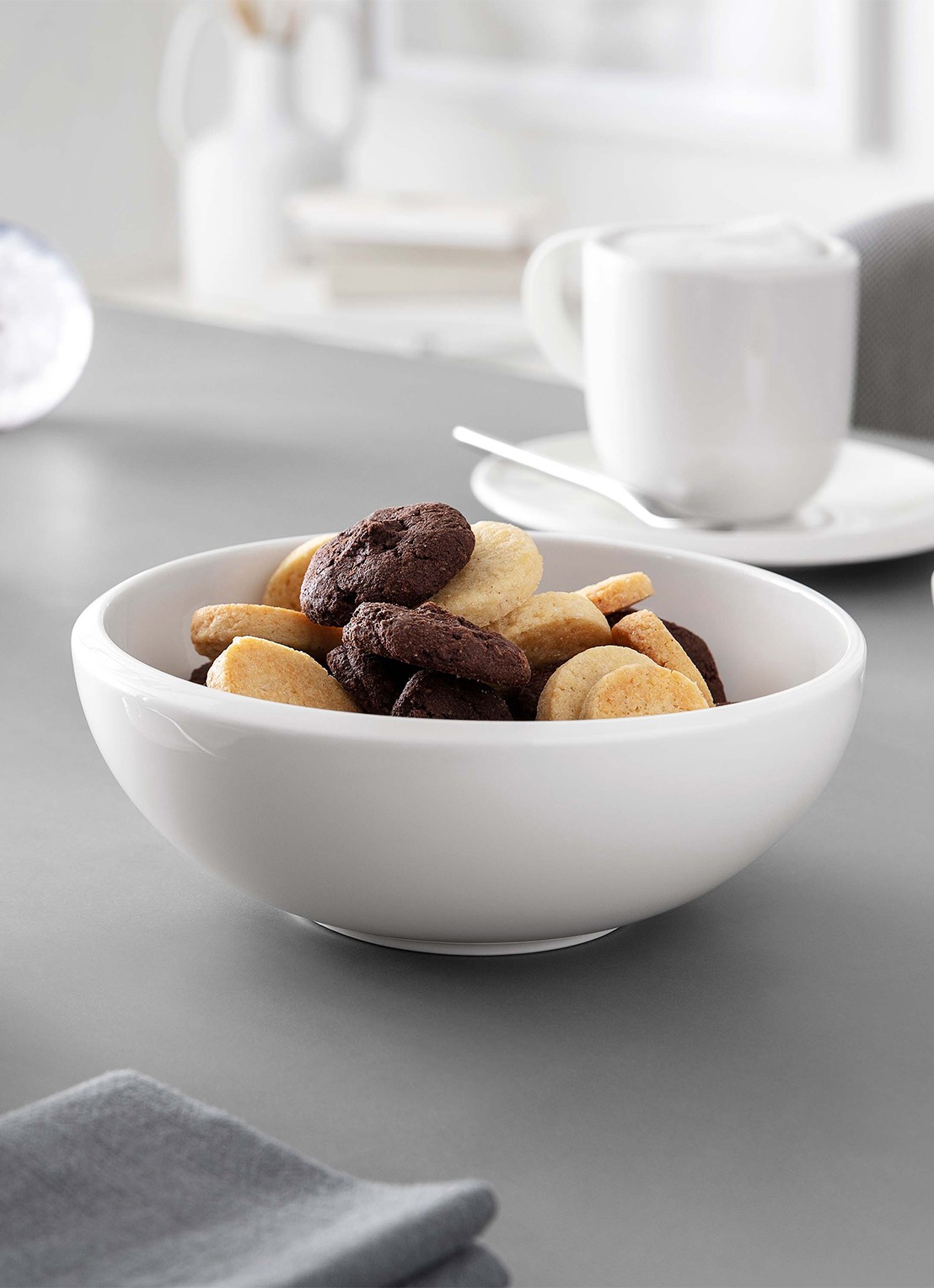 Villeroy & Boch NewMoon kom 18,5 cm - detail 3 gebroken wit