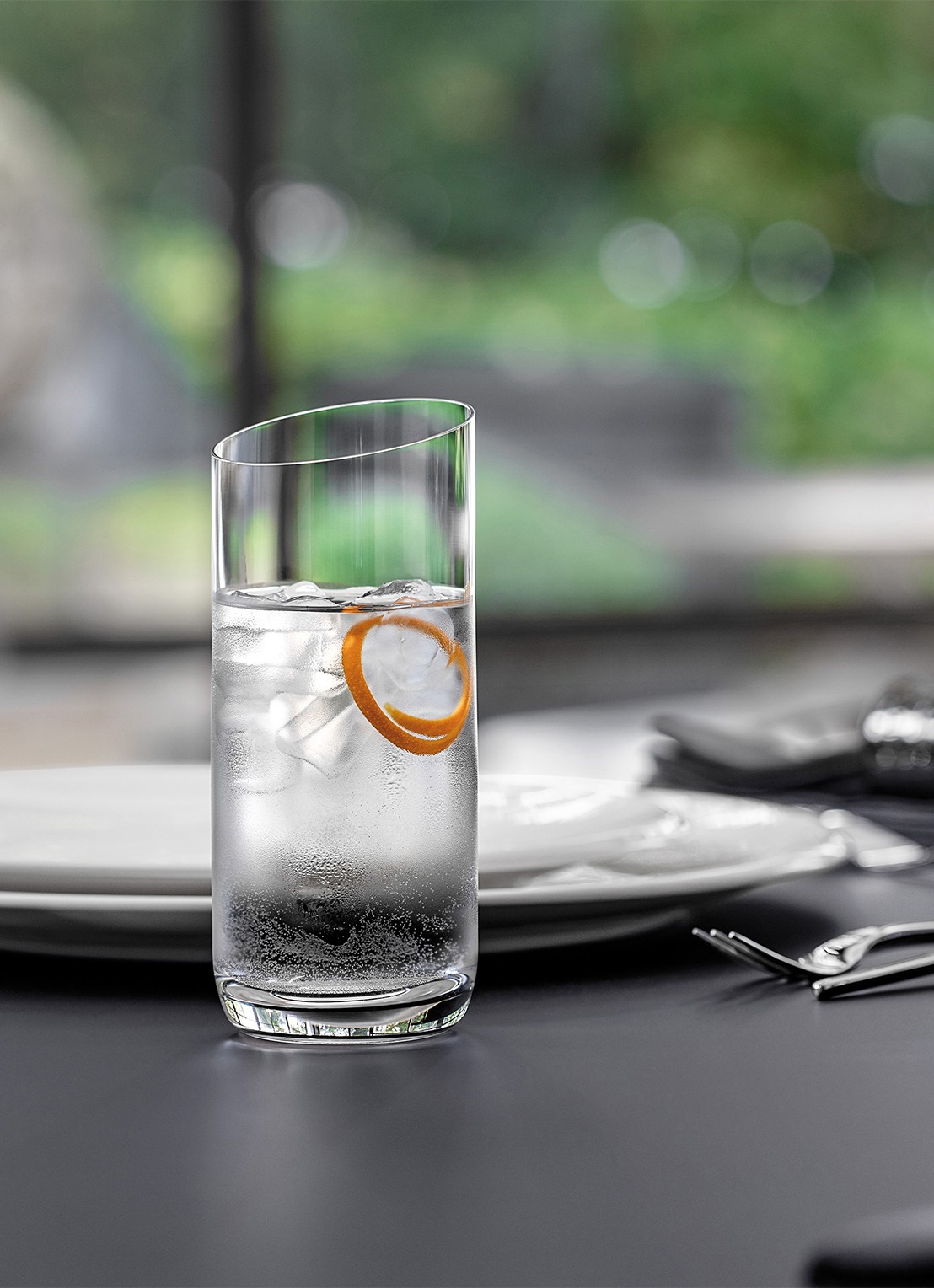 Villeroy & Boch NewMoon longdrinkglas 37 cl set van 4 - achterkant 3 transparant