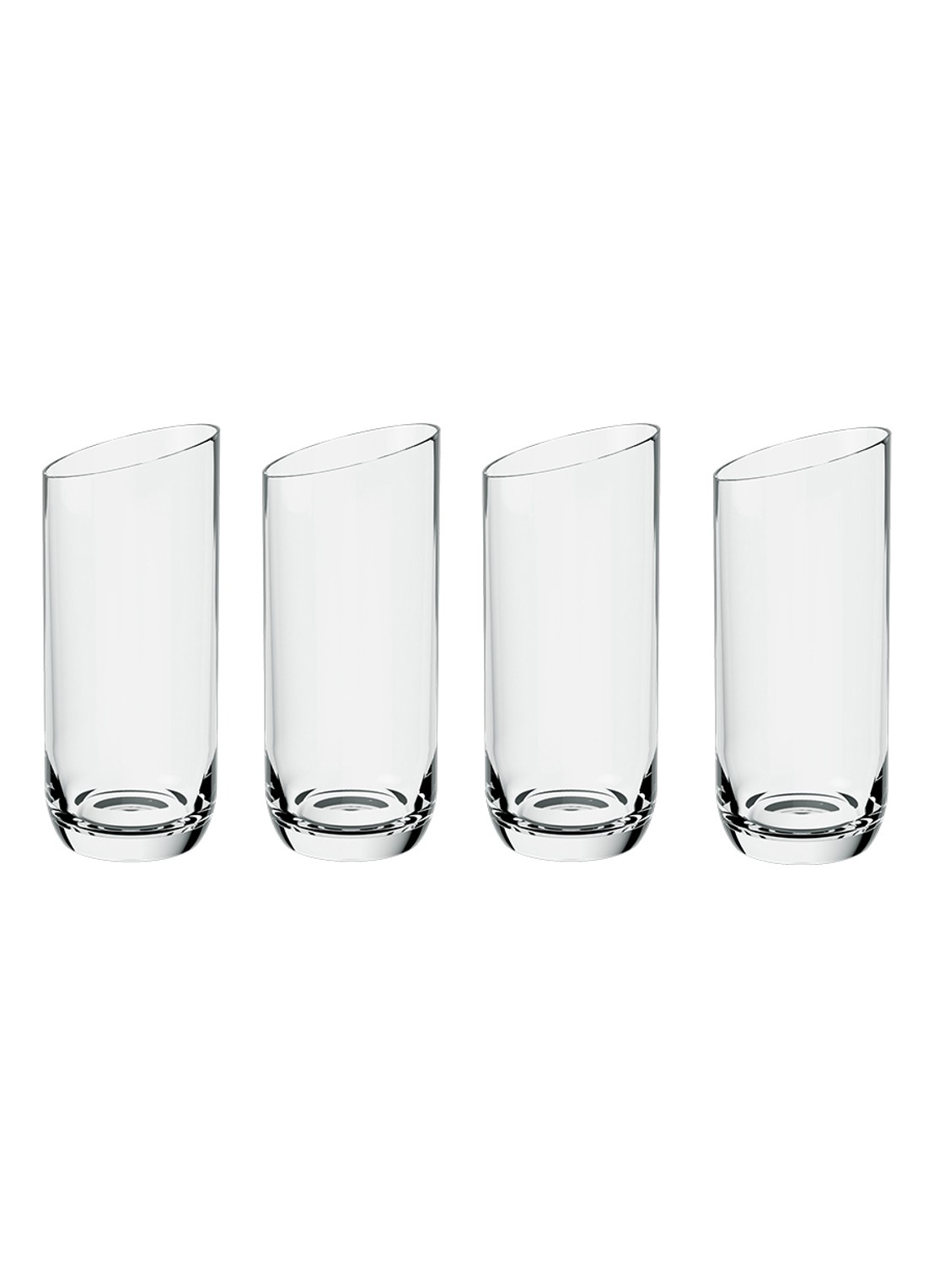 Villeroy & Boch NewMoon longdrinkglas 37 cl set van 4 - voorkant transparant