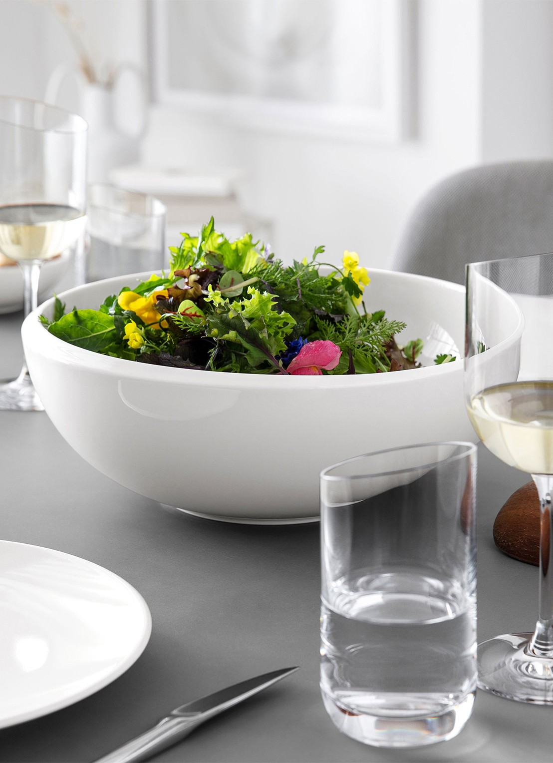 Villeroy & Boch NewMoon longdrinkglas 37 cl set van 4 - voorkant 2 transparant