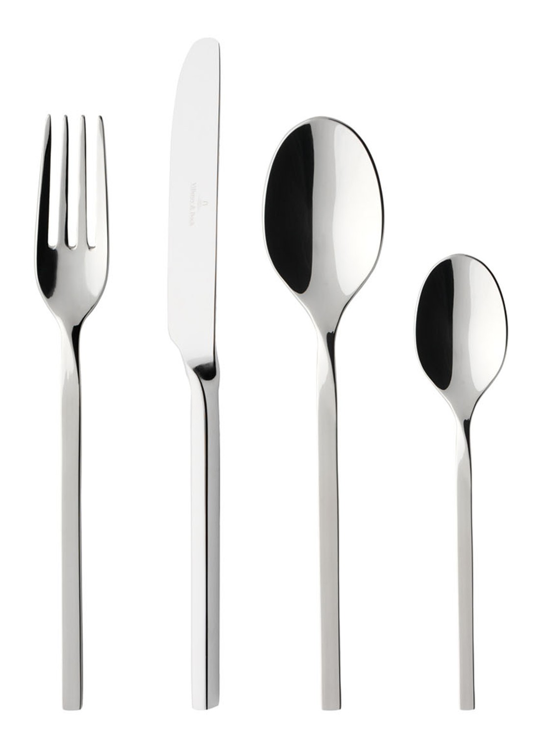Villeroy & Boch NewWave bestekset 24-delig - voorkant zilver