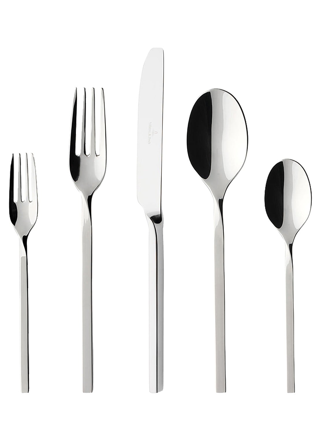 Villeroy & Boch NewWave bestekset 30-delig - voorkant zilver