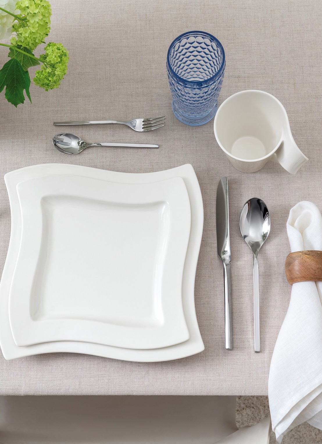 Villeroy & Boch NewWave dinerbord 27 cm - detail 4 gebroken wit