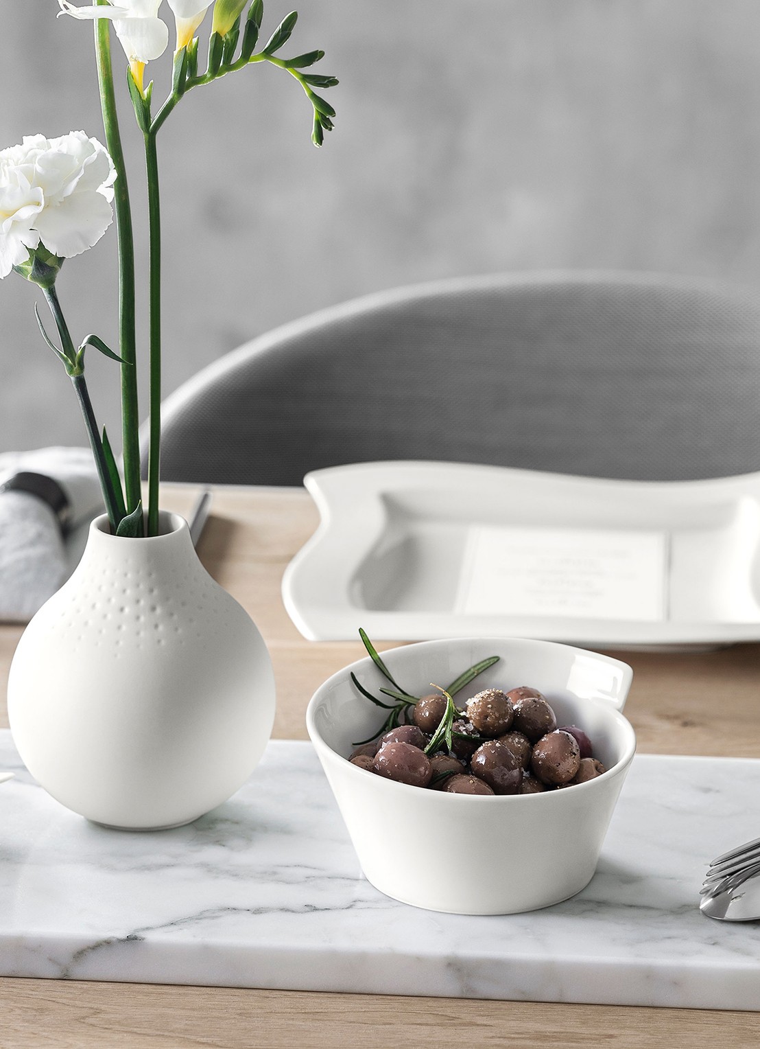 Villeroy & Boch NewWave kom 13 cm - achterkant gebroken wit