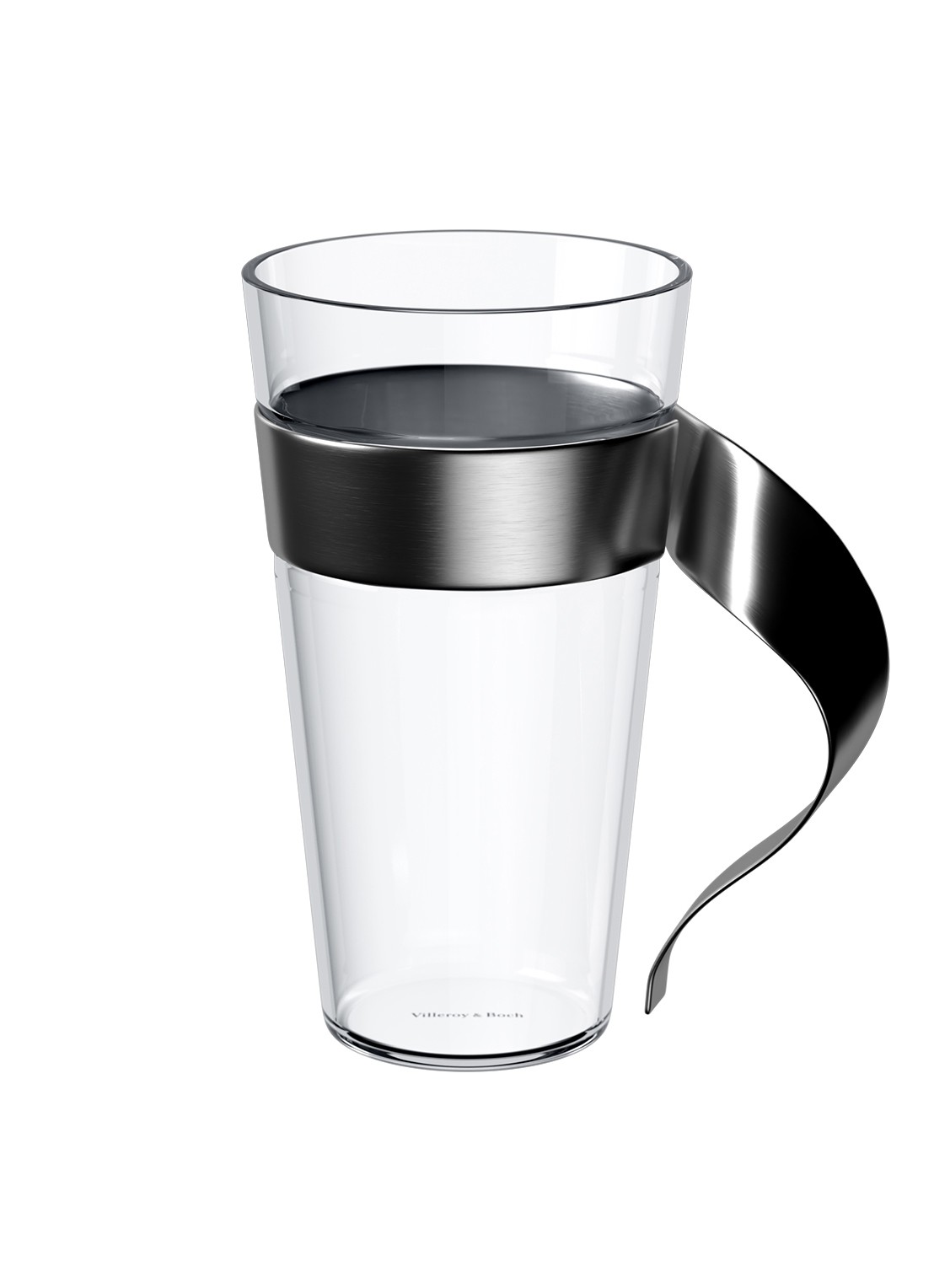 Villeroy & Boch NewWave latte macchiato glas - voorkant zilver