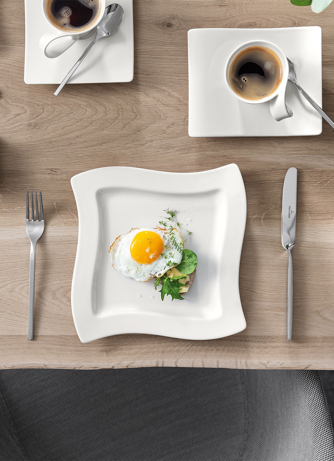 Villeroy & Boch NewWave ontbijtbord 20 cm - achterkant 3 wit
