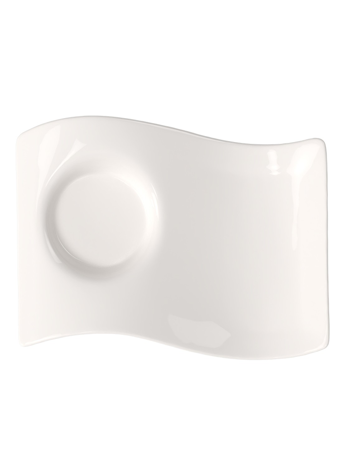 Villeroy & Boch NewWave partyschaal 20 cm - voorkant 3 gebroken wit