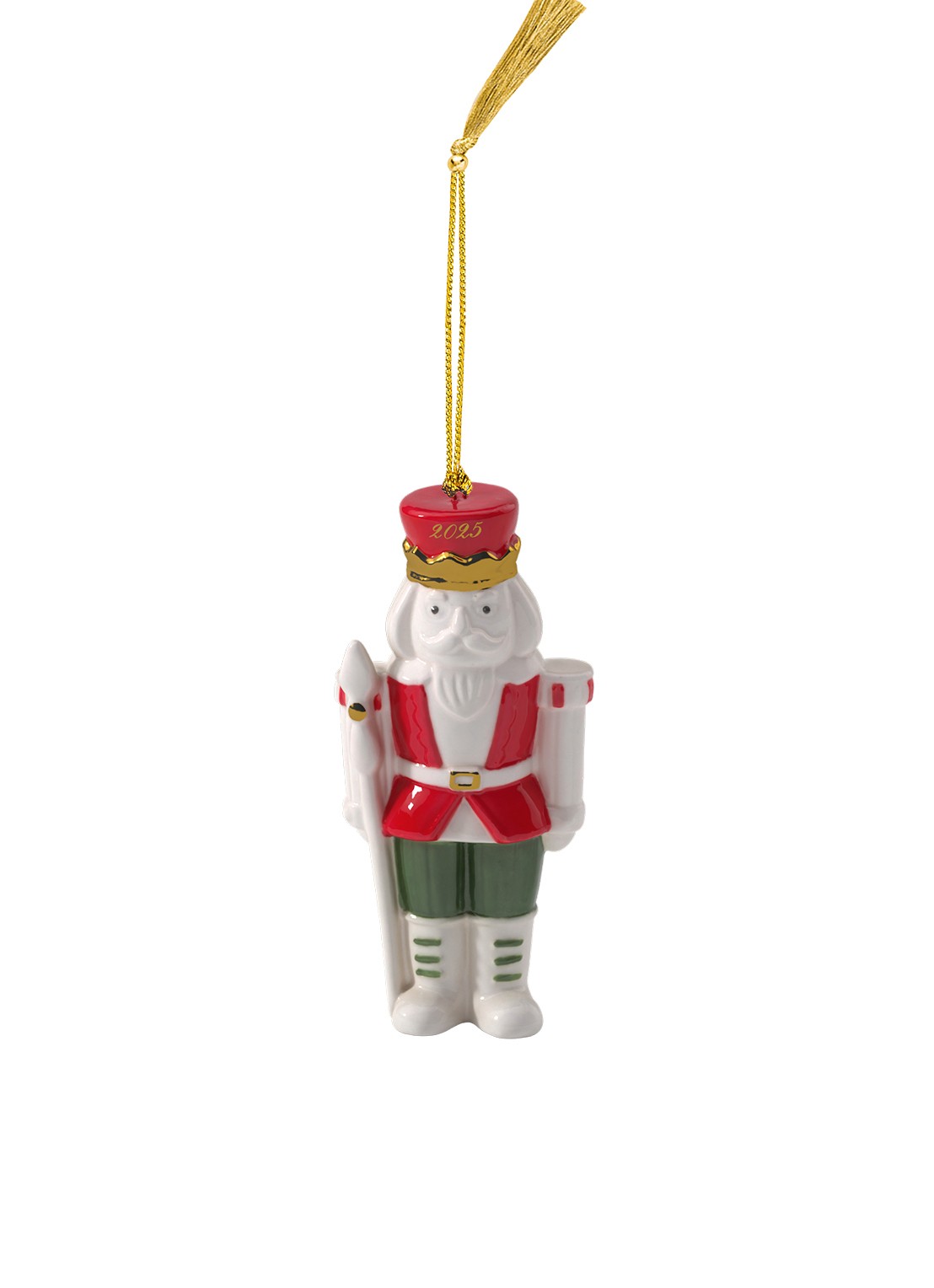 Villeroy & Boch Notenkraker 2025 kersthanger 10,8 cm - voorkant 2 rood