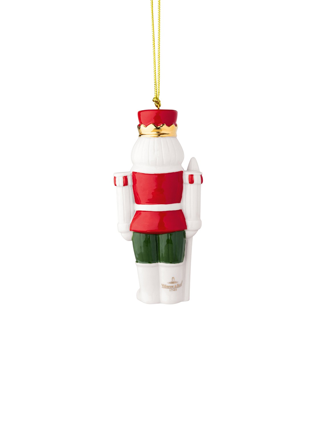 Villeroy & Boch Notenkraker 2025 kersthanger 10,8 cm - voorkant 3 rood