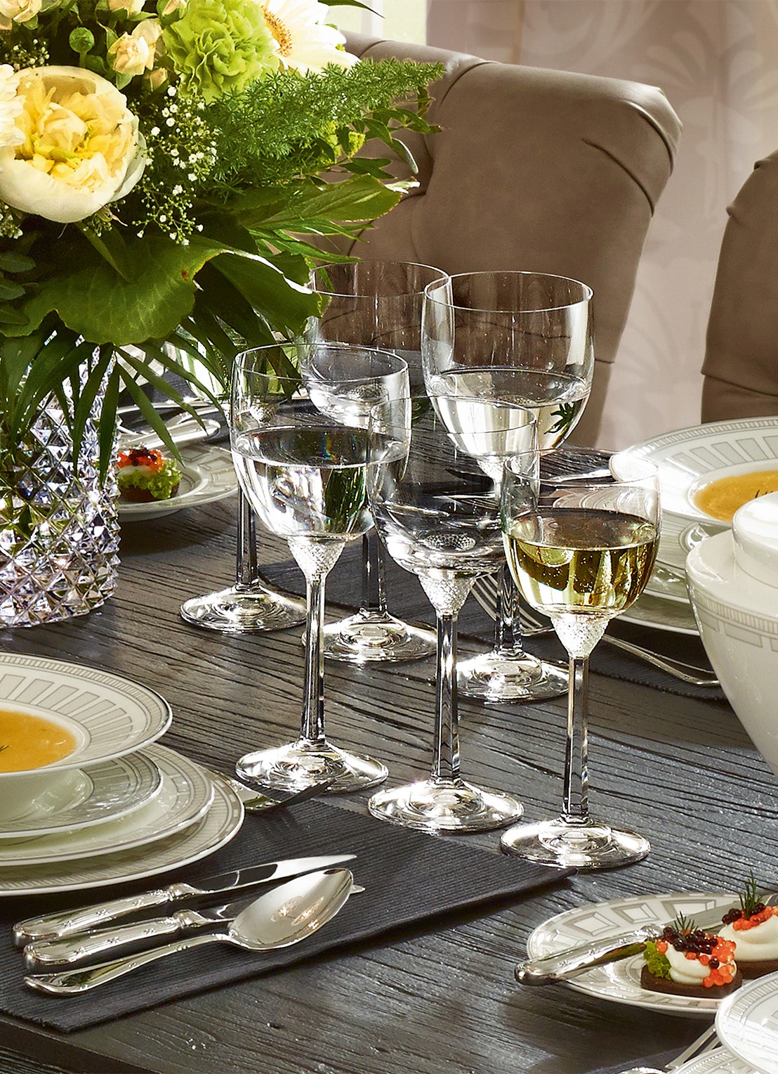 Villeroy & Boch Octavie witte wijnglas 23 cl - achterkant transparant