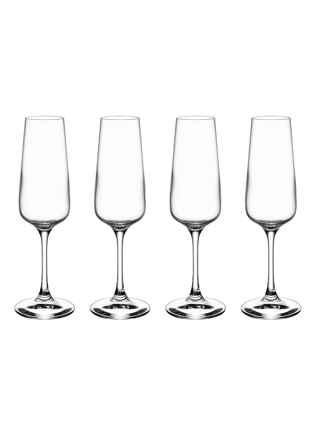 Villeroy & Boch Ovid champagneglas 25 cl set van 4 - voorkant transparant