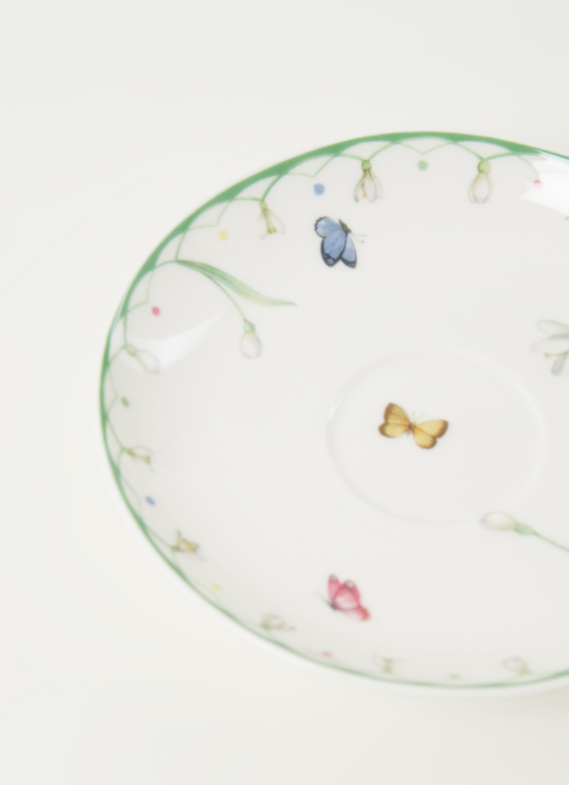 Villeroy & Boch Pasen Colourful Spring espresso-schotel - detail lindegroen