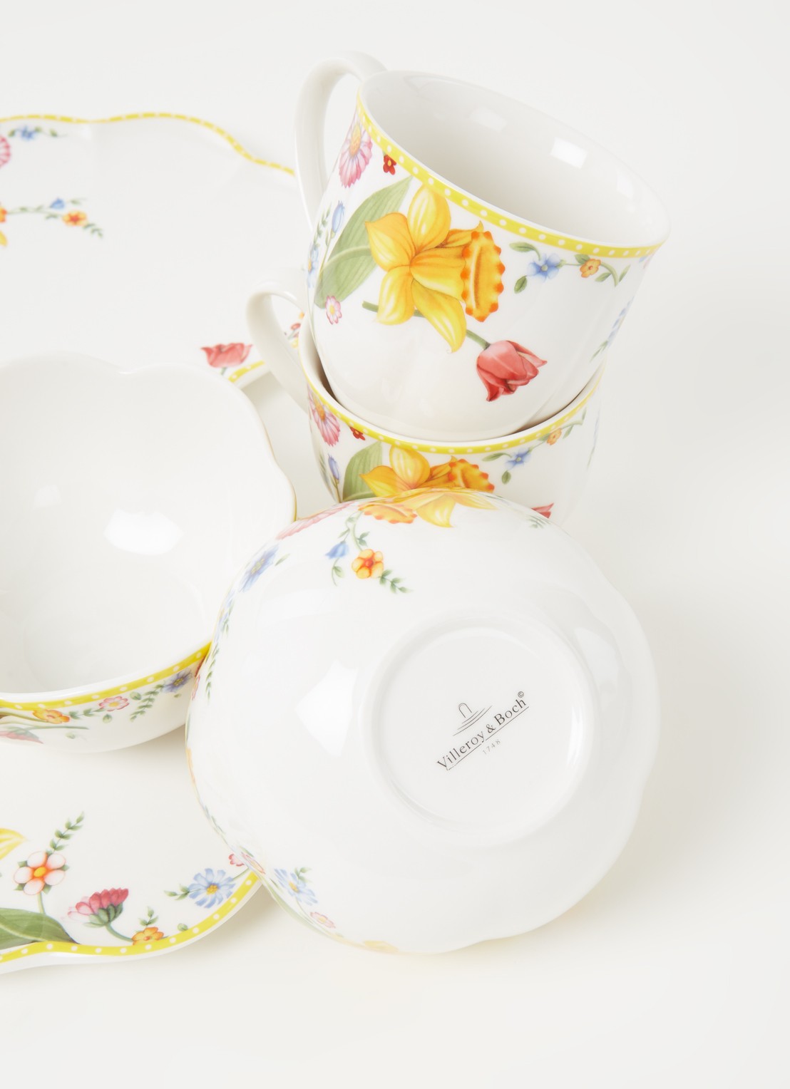 Villeroy & Boch Pasen Spring Awakening serviesset 6-delig - detail geel