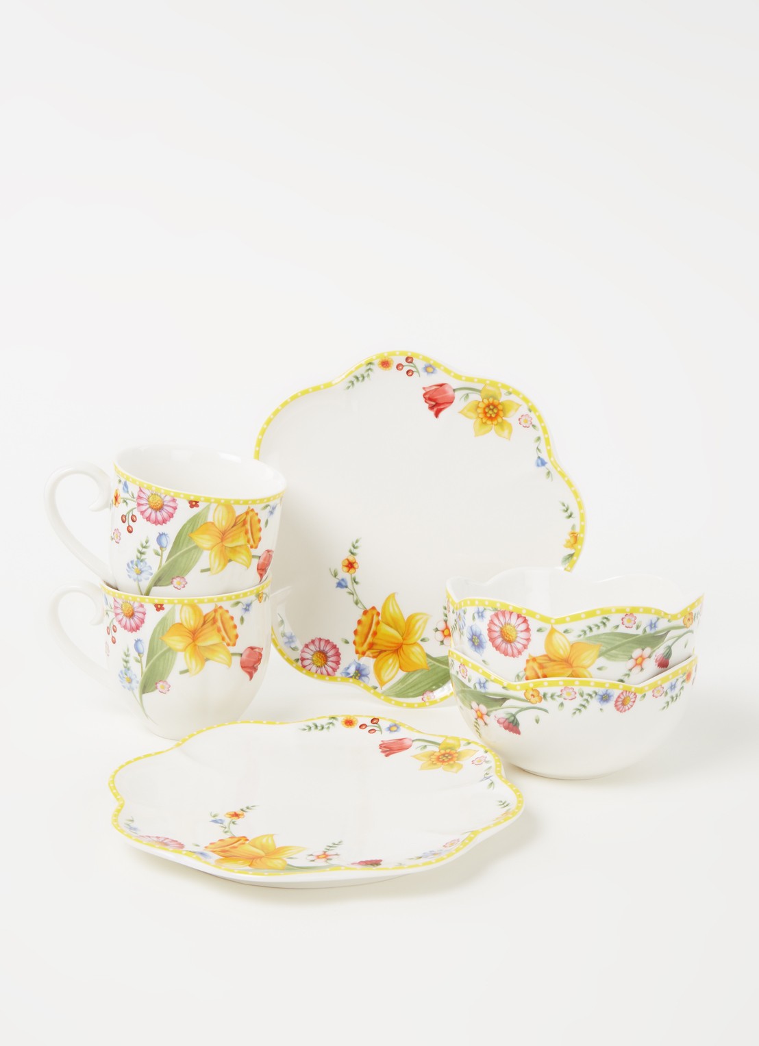 Villeroy & Boch Pasen Spring Awakening serviesset 6-delig - voorkant 3 geel