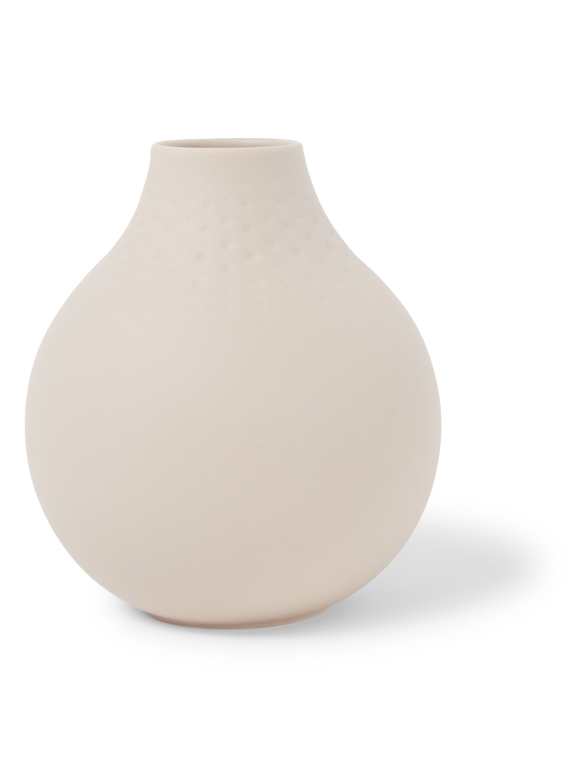 Villeroy & Boch Perle vaas 12 cm - voorkant 2 zand