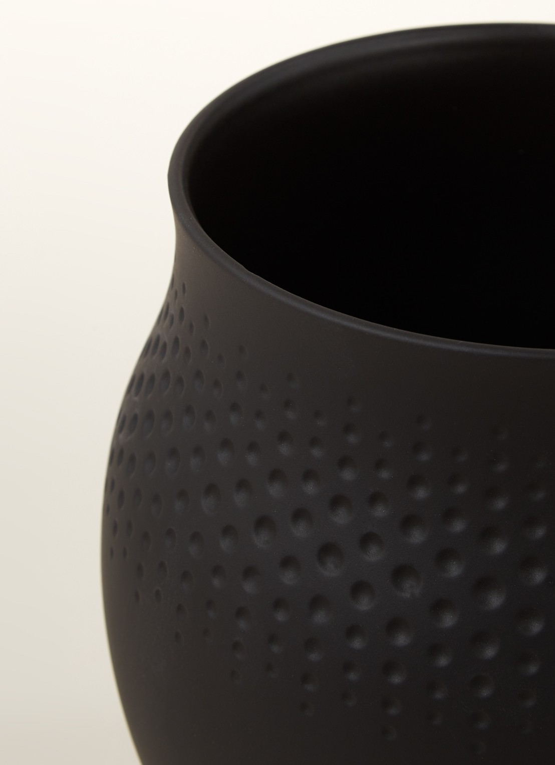 Villeroy & Boch Perle vaas 18 cm - detail zwart