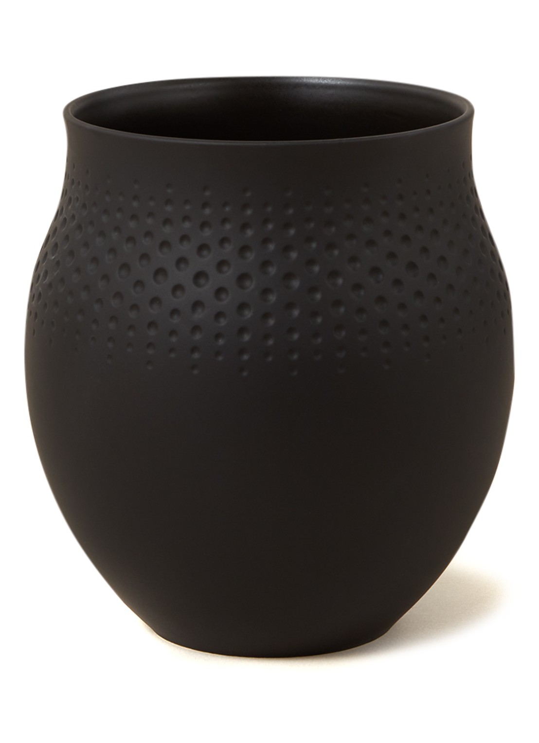 Villeroy & Boch Perle vaas 18 cm - voorkant 2 zwart