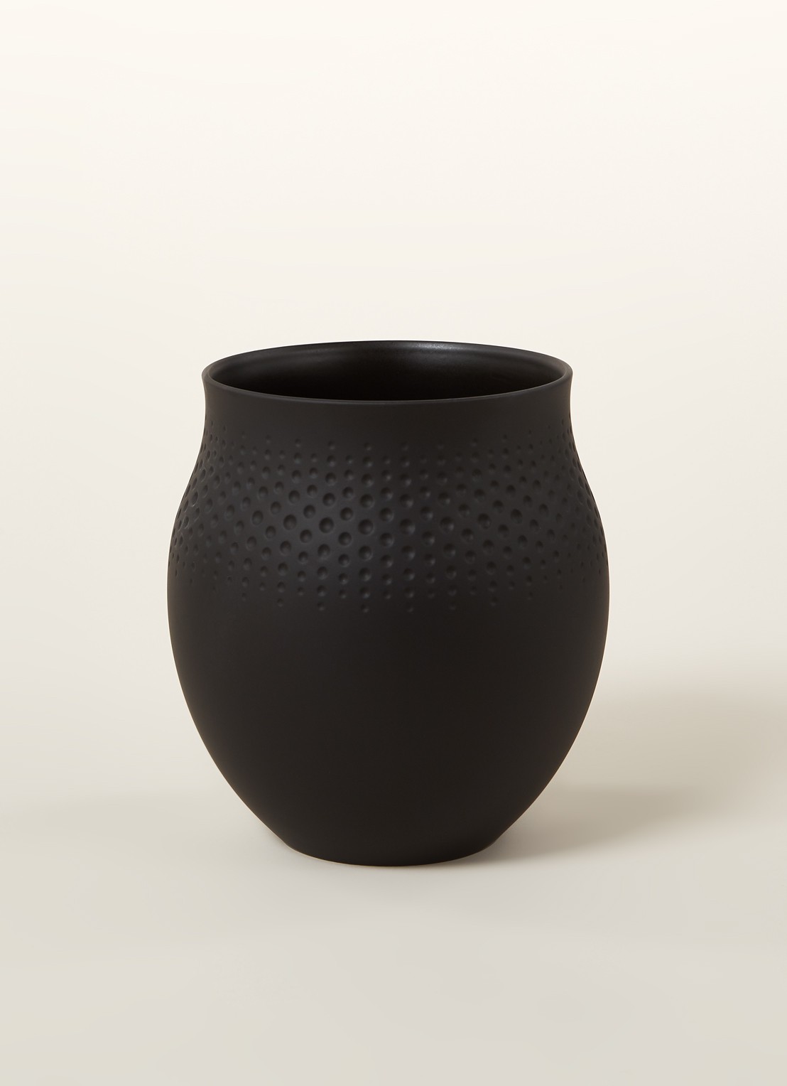 Villeroy & Boch Perle vaas 18 cm - voorkant 3 zwart