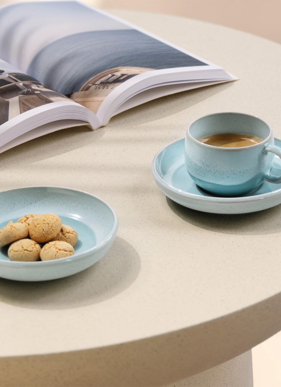 Villeroy & Boch Perlemor schotel 12 cm - voorkant 2 aquablauw