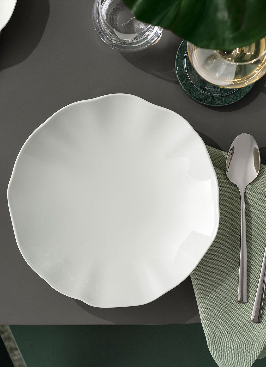 Villeroy & Boch Pura pastabord 25 cm - voorkant 2 wit