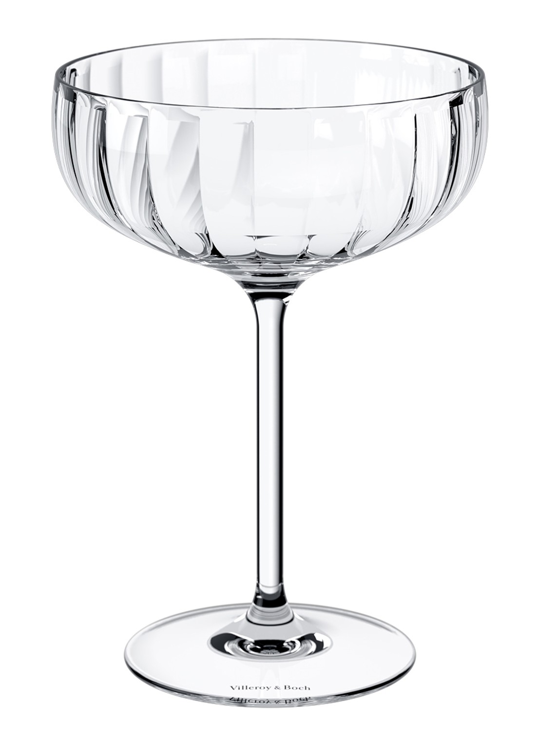 Villeroy & Boch Rose Garden champagne coupe 12 cl set van 4 - voorkant transparant