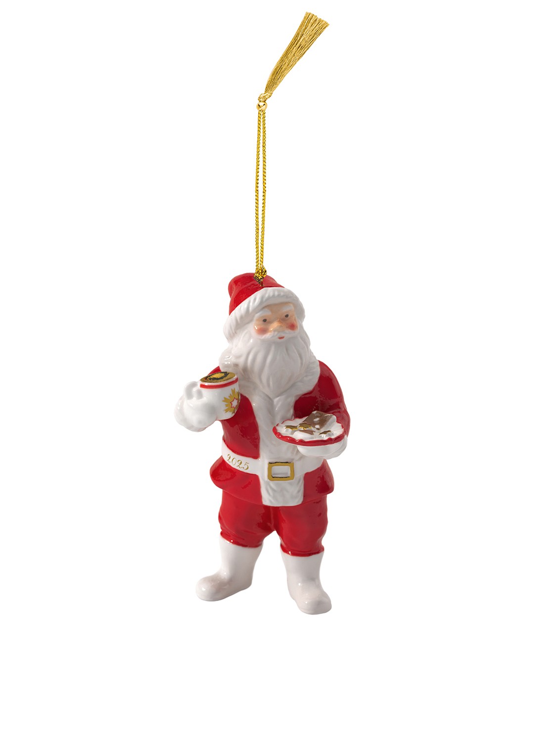 Villeroy & Boch Santa 2025 kersthanger 11 cm - voorkant rood