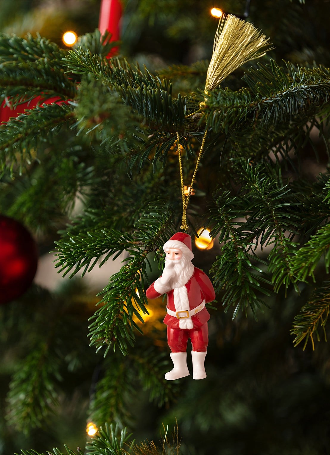 Villeroy & Boch Santa 2026 kersthanger 11 cm - achterkant rood