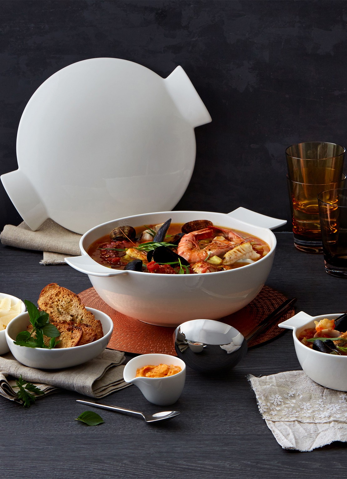 Villeroy & Boch Soup Passion terrine met deksel 31 cm - detail 5 gebroken wit