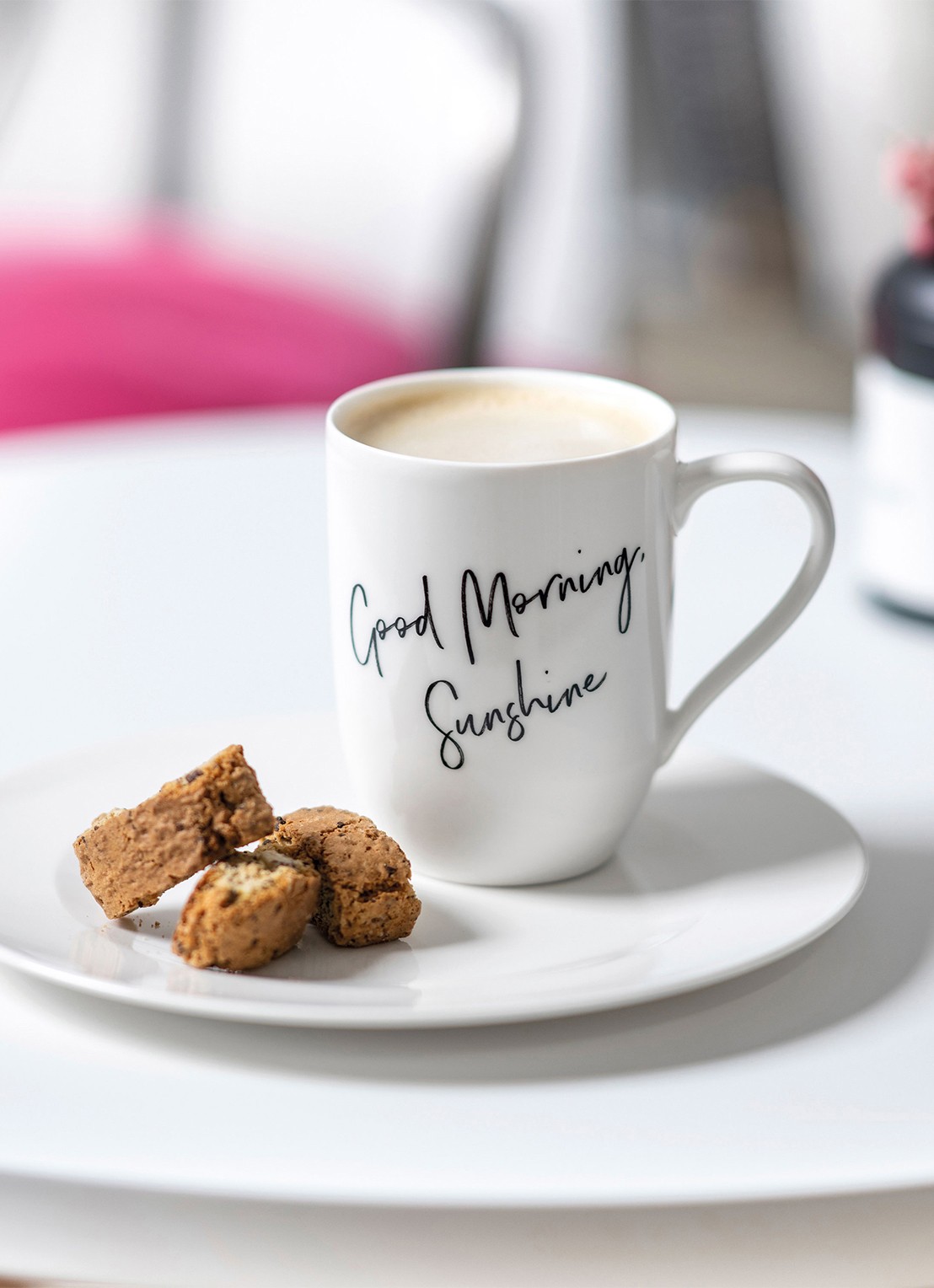 Villeroy & Boch Statement Good Morning Sunshine kopje 34 cl - voorkant 2 gebroken wit