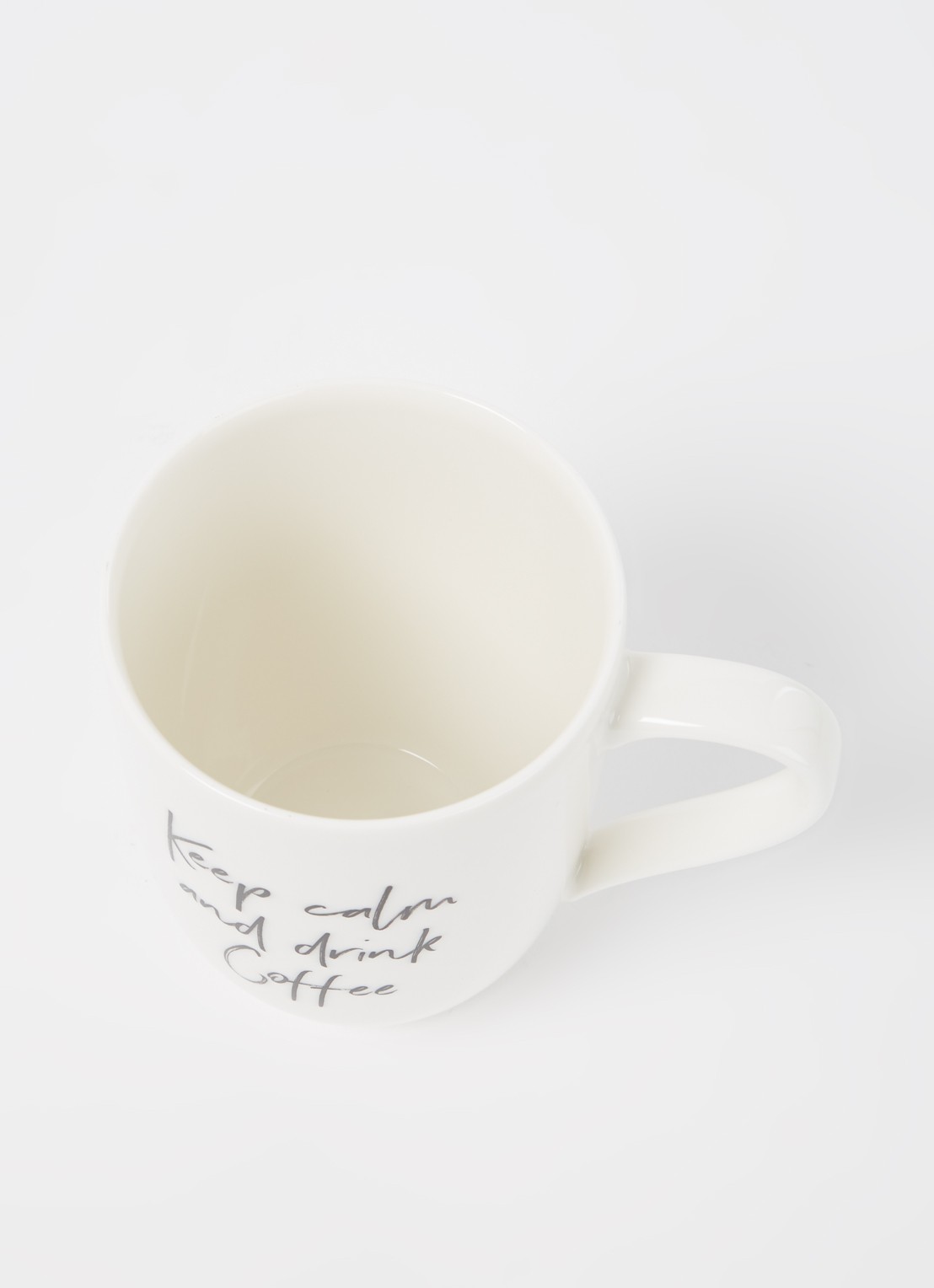 Villeroy & Boch Statement Keep Calm And Drink Coffee kopje 34 cl - detail 2 gebroken wit