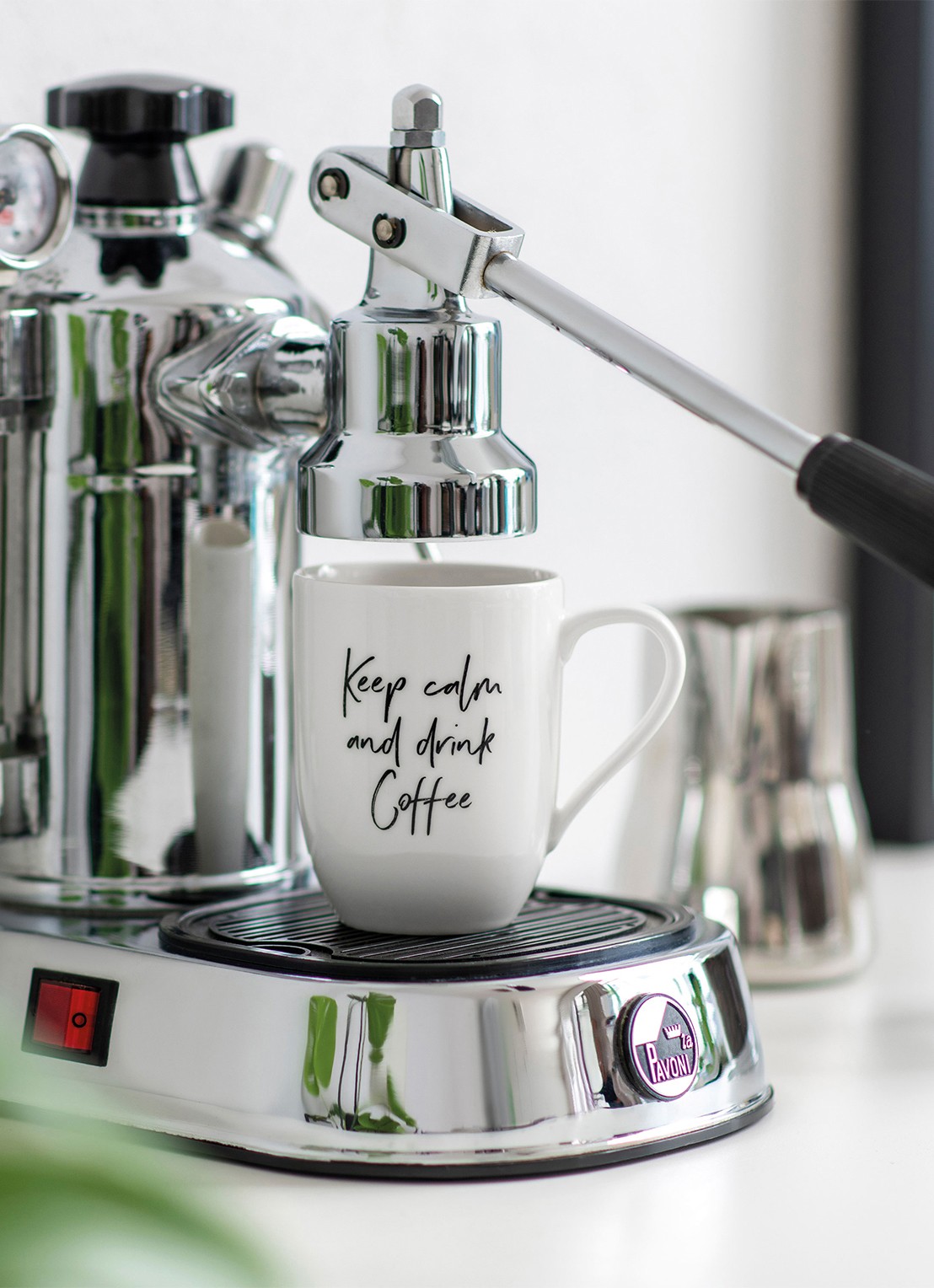 Villeroy & Boch Statement Keep Calm And Drink Coffee kopje 34 cl - voorkant 4 gebroken wit