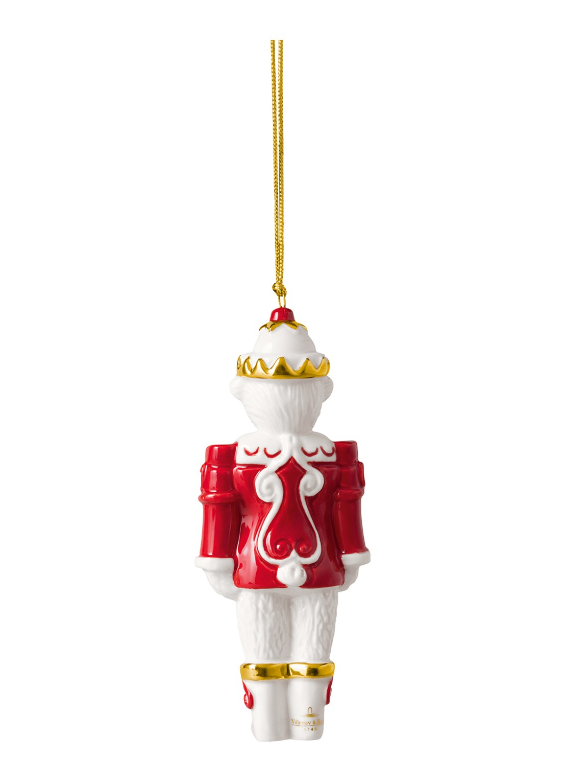 Villeroy & Boch Teddy Notenkraker 2026 kersthanger 11,4 cm - voorkant 2 rood