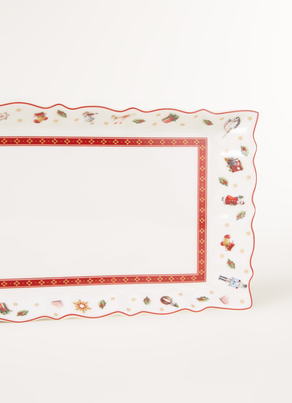 Villeroy & Boch Toy's Delight cakeschaal 39 x 16 cm - detail gebroken wit