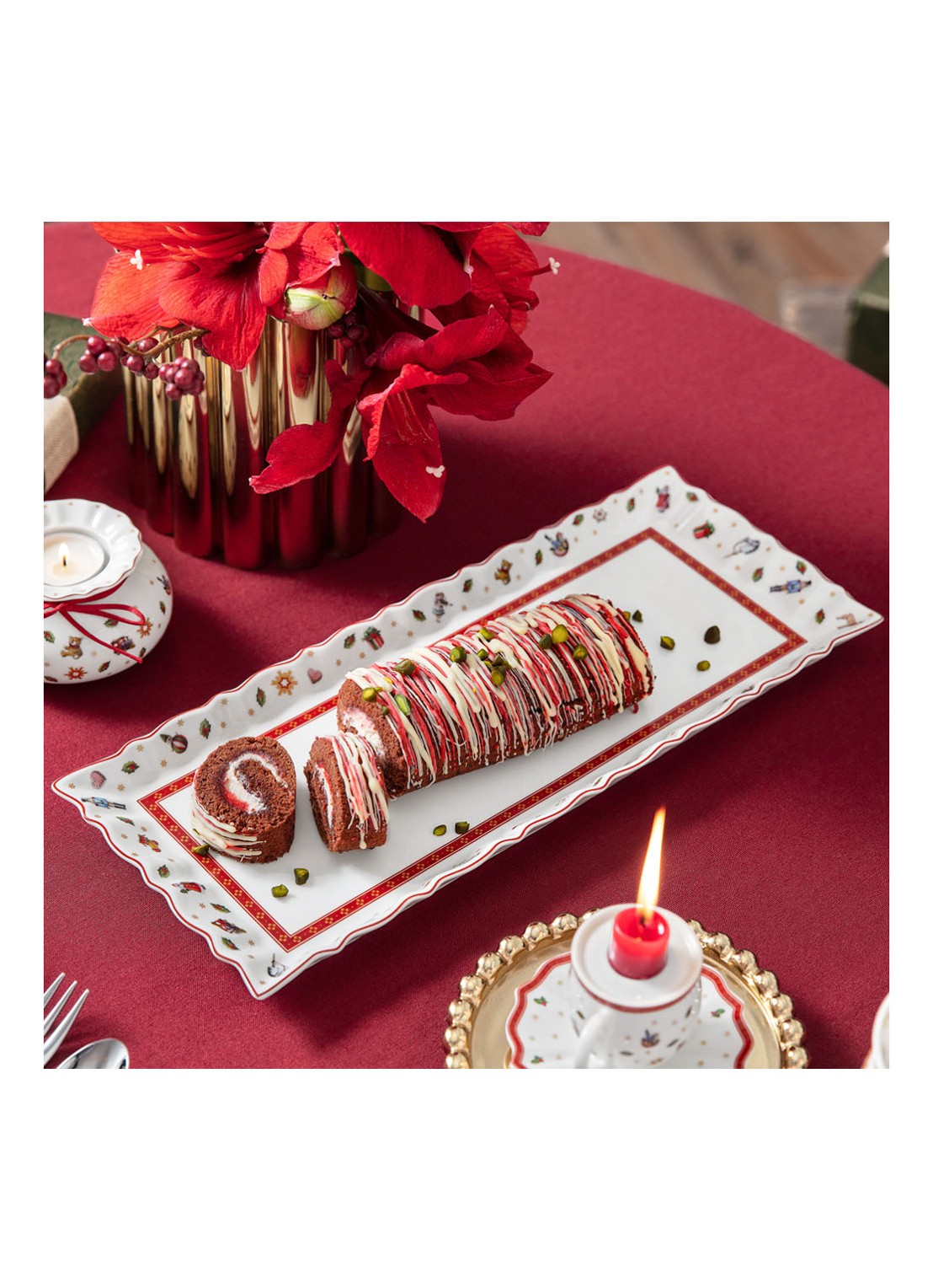 Villeroy & Boch Toy's Delight cakeschaal 39 x 16 cm - detail 3 gebroken wit