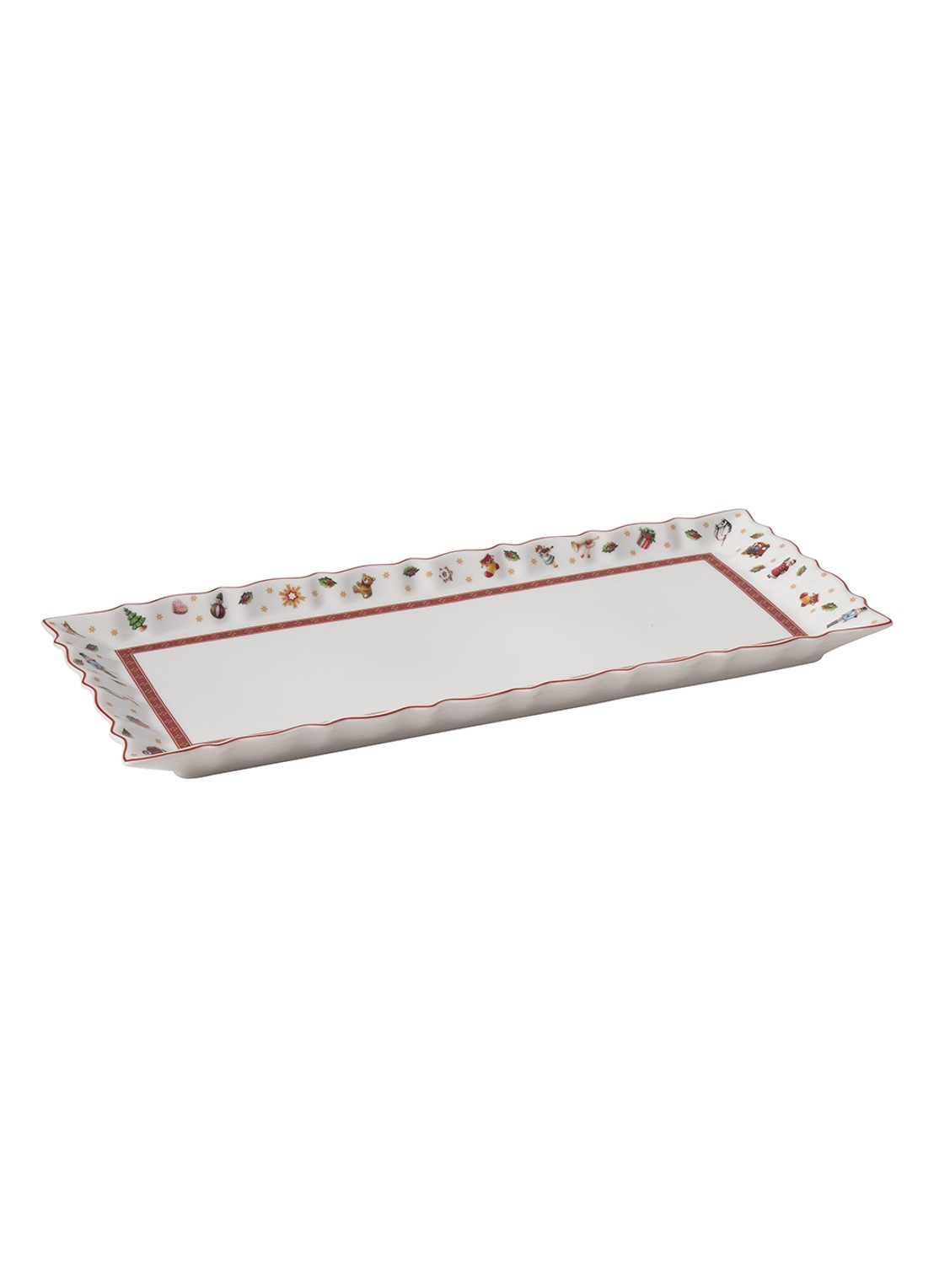 Villeroy & Boch Toy's Delight cakeschaal 39 x 16 cm - voorkant 6 gebroken wit