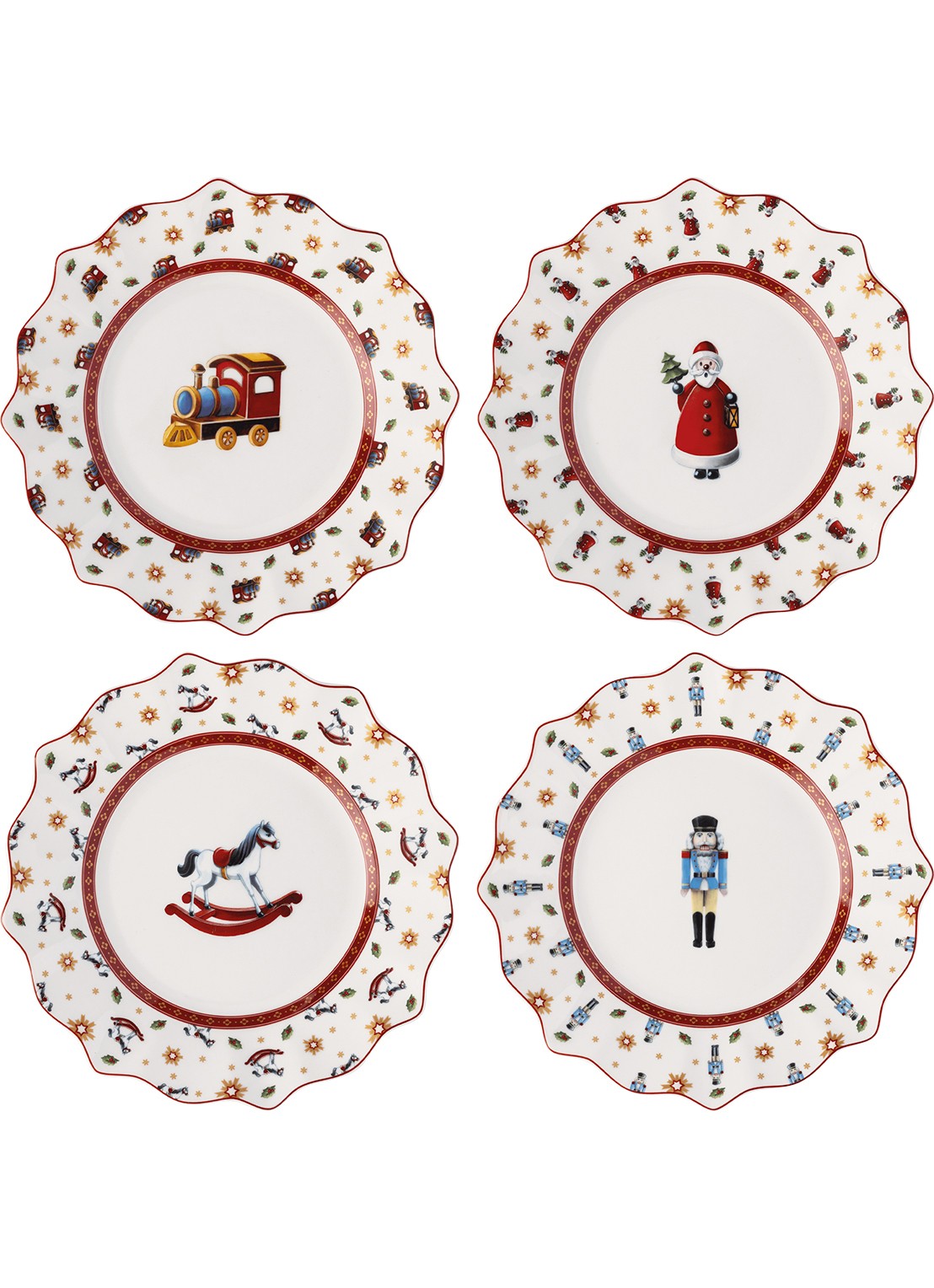 Villeroy & Boch Toy's Delight dinerbord 24,4 cm set van 4 - voorkant gebroken wit