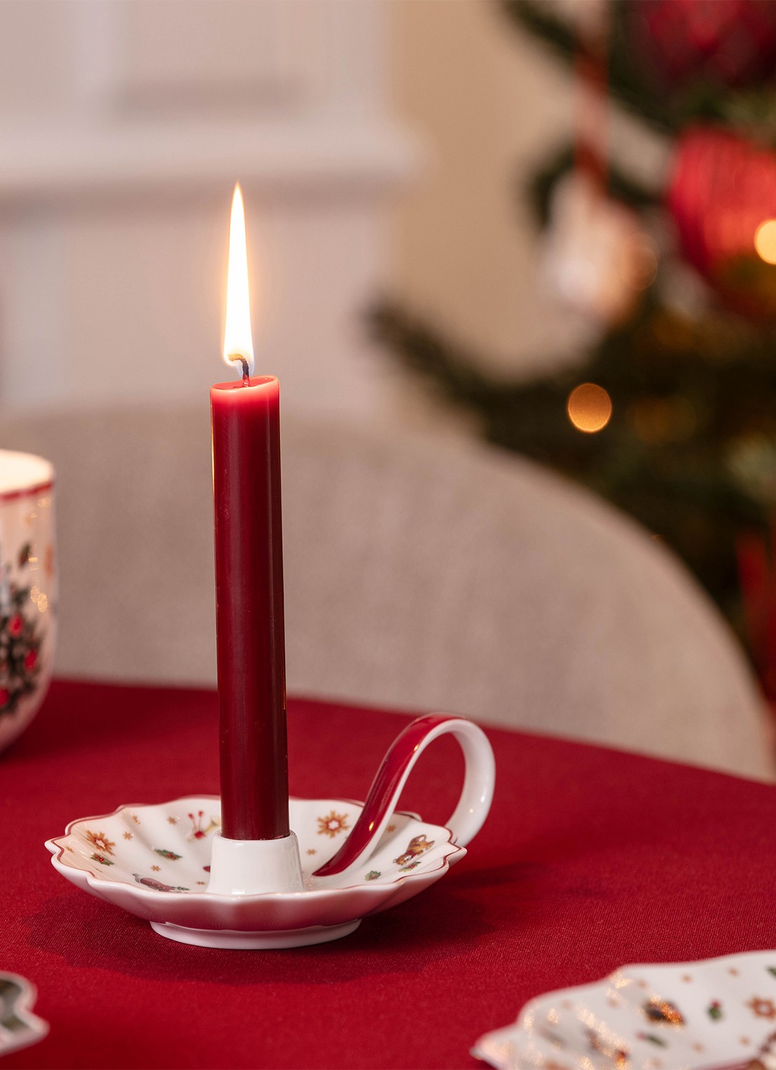 Villeroy & Boch Toy's Delight kandelaar  - voorkant 2 rood