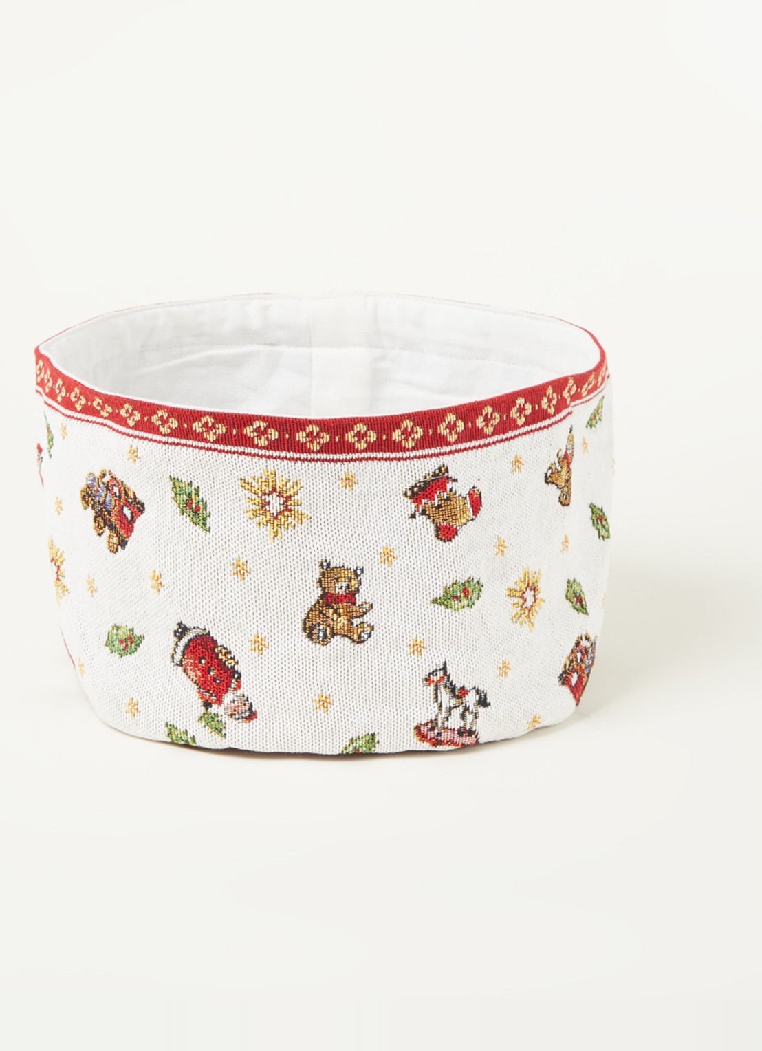 Villeroy & Boch Toy's delight kerst broodmand 15 x 23 cm - voorkant 4 gebroken wit